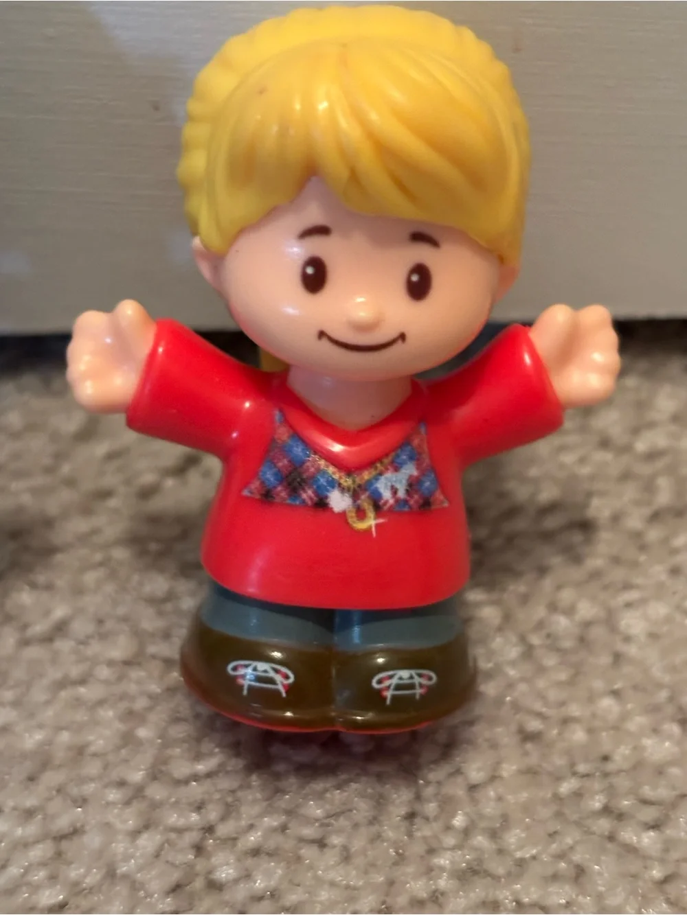 Fisher-Price Little People ABC Animal Train Engineer Blonde Girl Figure